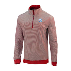 Columbia Philadelphia 76ers Omni-Wick Even Lie Quarter-Zip Top Red