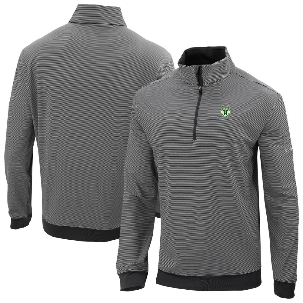 Columbia Milwaukee Bucks Omni-Wick Even Lie Quarter-Zip Top Black