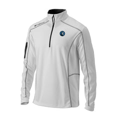 Columbia Minnesota Timberwolves Omni-Wick Shotgun Quarter-Zip Jacket White