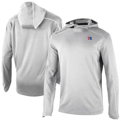 Columbia Philadelphia 76ers Omni-Wick Shotgun Pullover Hoodie Gray
