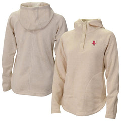 Columbia Houston Rockets Women's Sweater Weather Quarter-Snap Hoodie Cream
