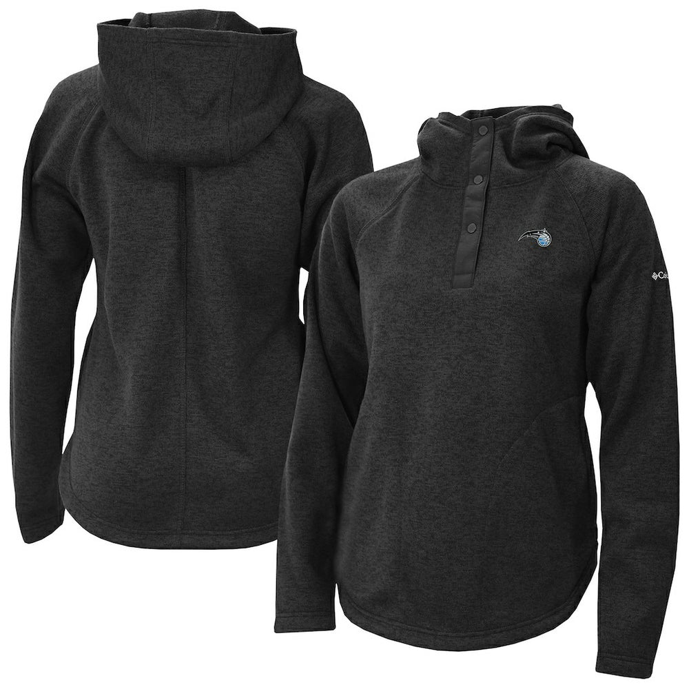 Columbia Orlando Magic Women's Sweater Weather Quarter-Snap Hoodie Black