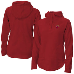 Columbia Miami Heat Women's Sweater Weather Quarter-Snap Hoodie Red