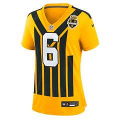Patrick Queen Pittsburgh Steelers Women's Alternate 1933 Throwback Game Jersey - Gold - Nike