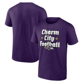 Baltimore Ravens Charm City Football T-Shirt - Purple - Fanatics
