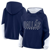 Dallas Cowboys Women's Play Clock Bling Hoodie - Navy - Fanatics