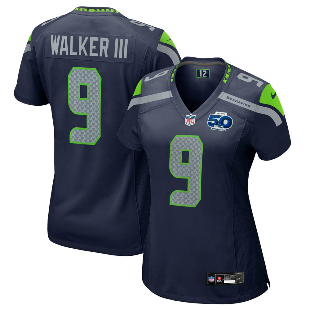 Kenneth Walker III Seattle Seahawks Women's 50th Season Game Jersey - College Navy - Nike
