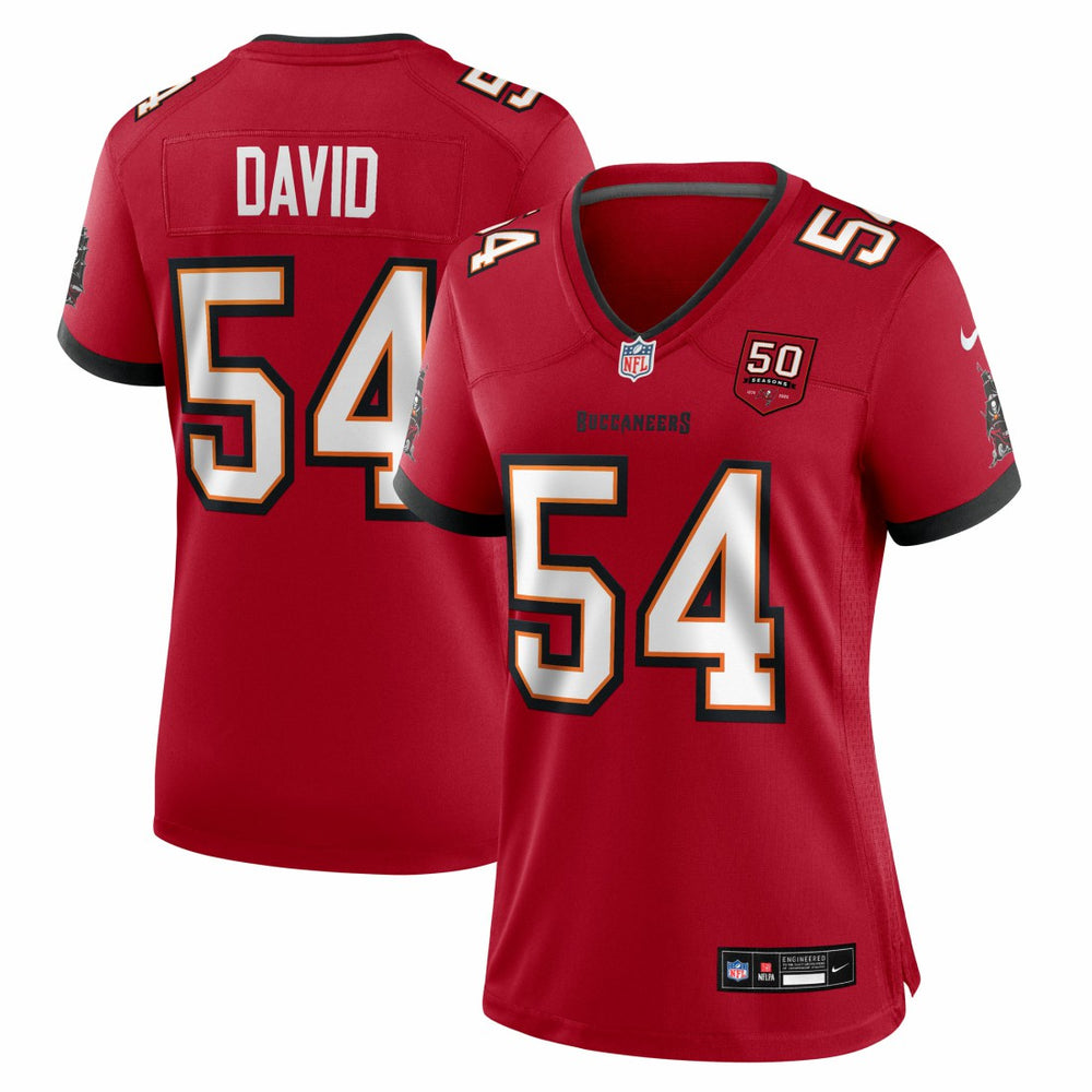 Lavonte David Tampa Bay Buccaneers Women's 50th Anniversary Team Game Jersey - Red - Nike