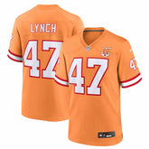 John Lynch Tampa Bay Buccaneers 50th Season Game Jersey - Creamsicle - Nike