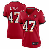 John Lynch Tampa Bay Buccaneers Women's 50th Anniversary Team Game Jersey - Red - Nike