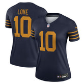 Jordan Love Green Bay Packers Women's The 1923 Classic Legend Player Dri-FIT Top - Navy - Nike