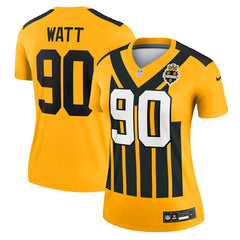 T.J. Watt Pittsburgh Steelers Women's Alternate 1933 Throwback Legend Player Performance Top - Gold - Nike