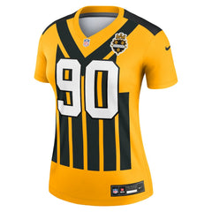 T.J. Watt Pittsburgh Steelers Women's Alternate 1933 Throwback Legend Player Performance Top - Gold - Nike