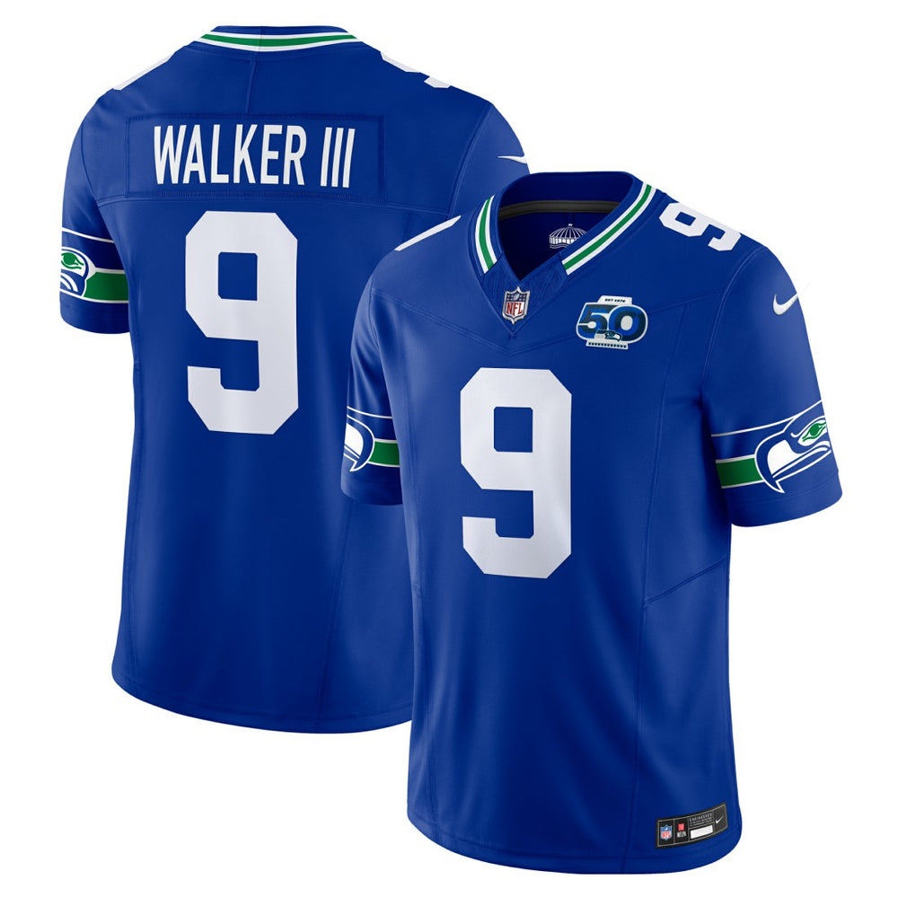 Kenneth Walker III Seattle Seahawks 50th Season Vapor F.U.S.E. Limited Jersey - Royal - Nike