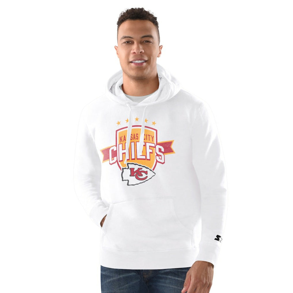 Kansas City Chiefs Starter Vintage Pullover Hoodie - White - NFL