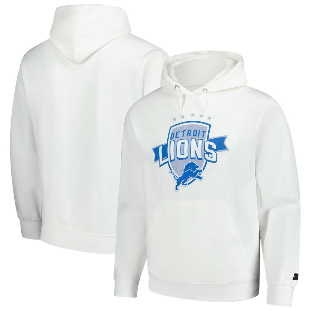 Detroit Lions Starter Vintage Pullover Hoodie - White - NFL