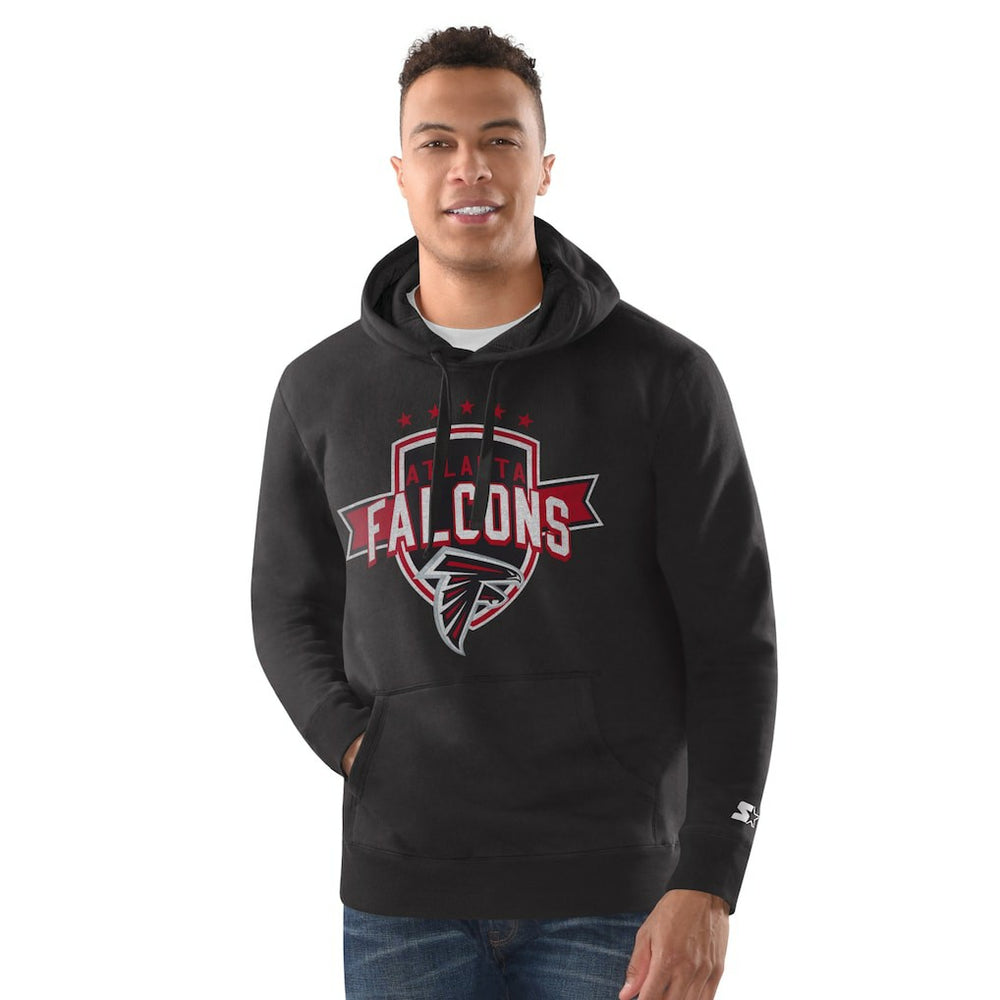 Atlanta Falcons Starter Vintage Pullover Hoodie - Black - NFL