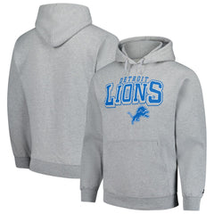 Detroit Lions Starter Vintage Pullover Hoodie - Heather Gray - NFL