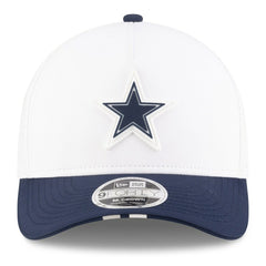 Dallas Cowboys New Era 2025 NFL Training Camp A-Frame 9FORTY Adjustable Hat - White/Navy - NFL