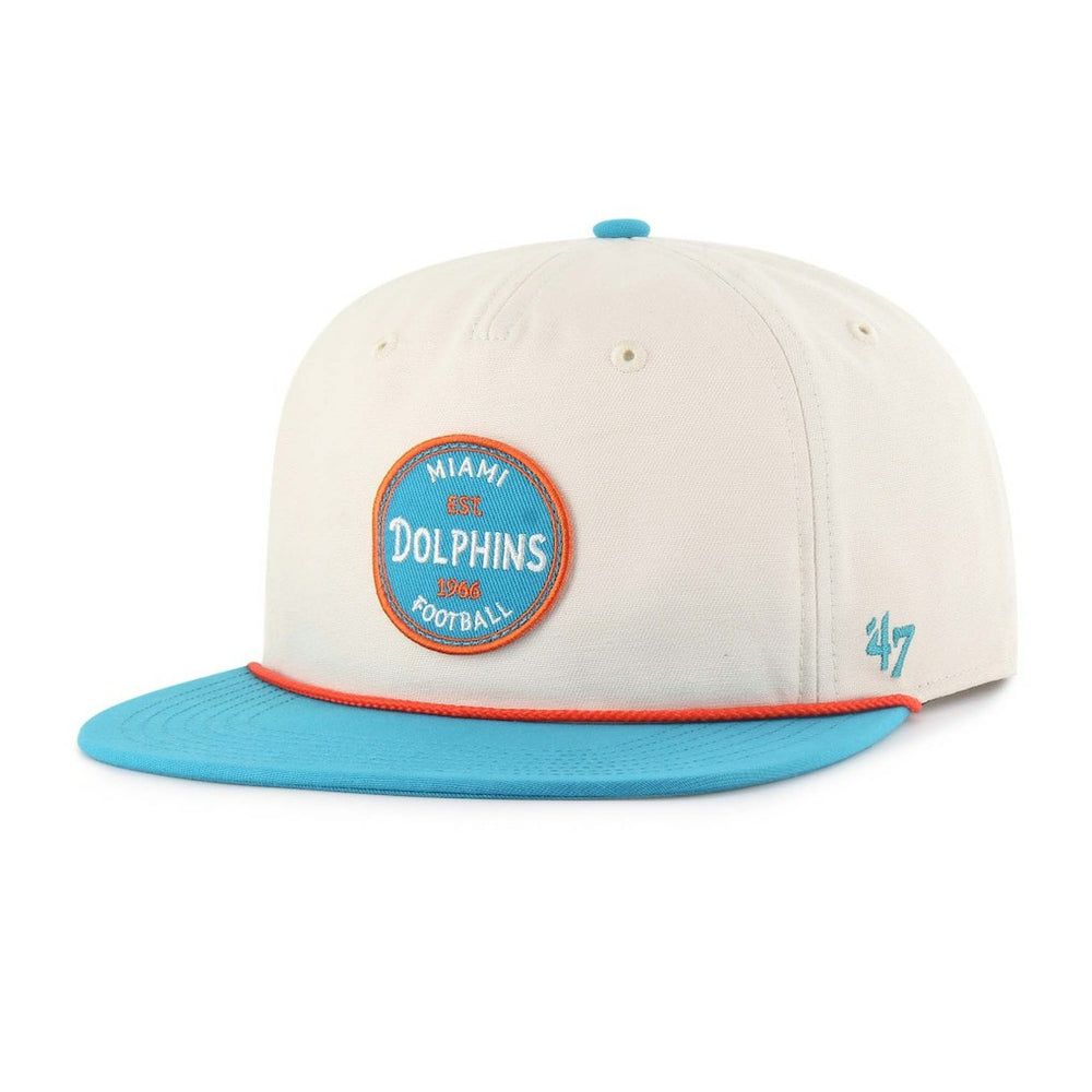 Miami Dolphins '47 Payson Captain Adjustable Hat - Natural - 47 brand
