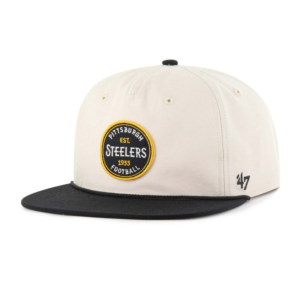 Pittsburgh Steelers '47 Payson Captain Adjustable Hat - Natural - 47 brand