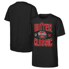 Chicago Blackhawks Youth 2025 NHL Winter Classic Game Day T-Shirt - Black | NHL sale