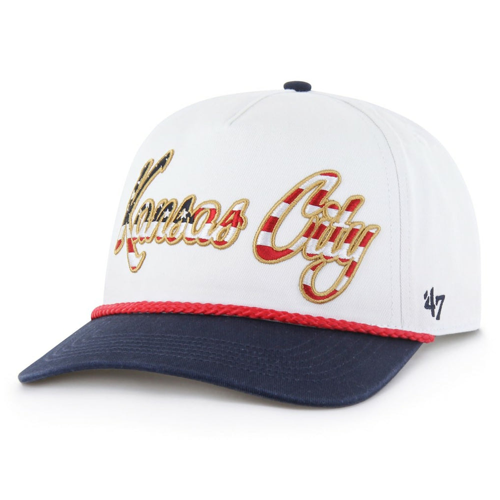 Kansas City Chiefs '47 Patriotic Overhand Hitch Adjustable Hat - White - 47 brand