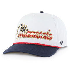 Minnesota Vikings '47 Patriotic Overhand Hitch Adjustable Hat - White - 47 brand