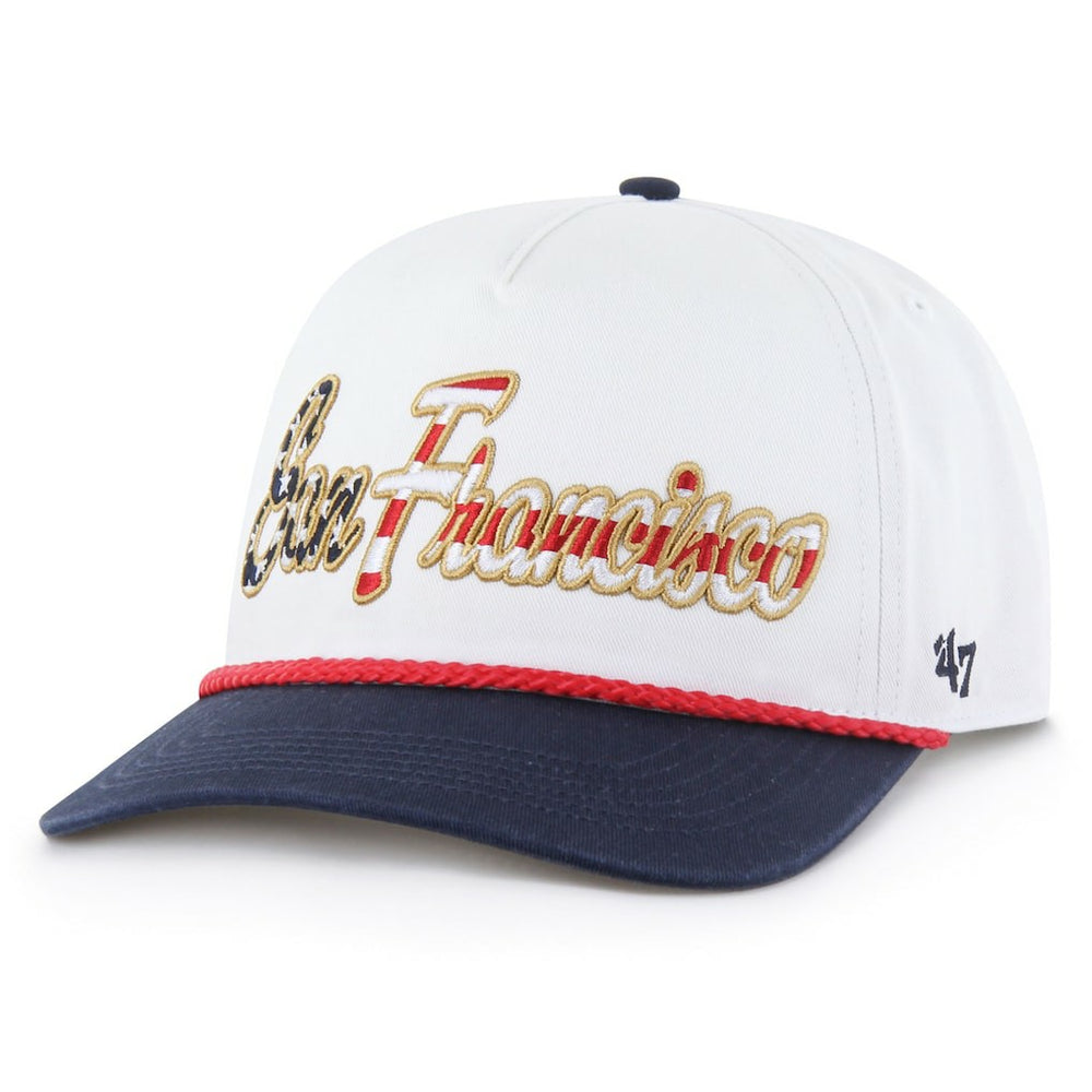 San Francisco 49ers '47 Patriotic Overhand Hitch Adjustable Hat - White - 47 brand