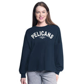 New Orleans Pelicans G-III 4Her by Carl Banks Women's Athletic Pullover Sweatshirt Navy