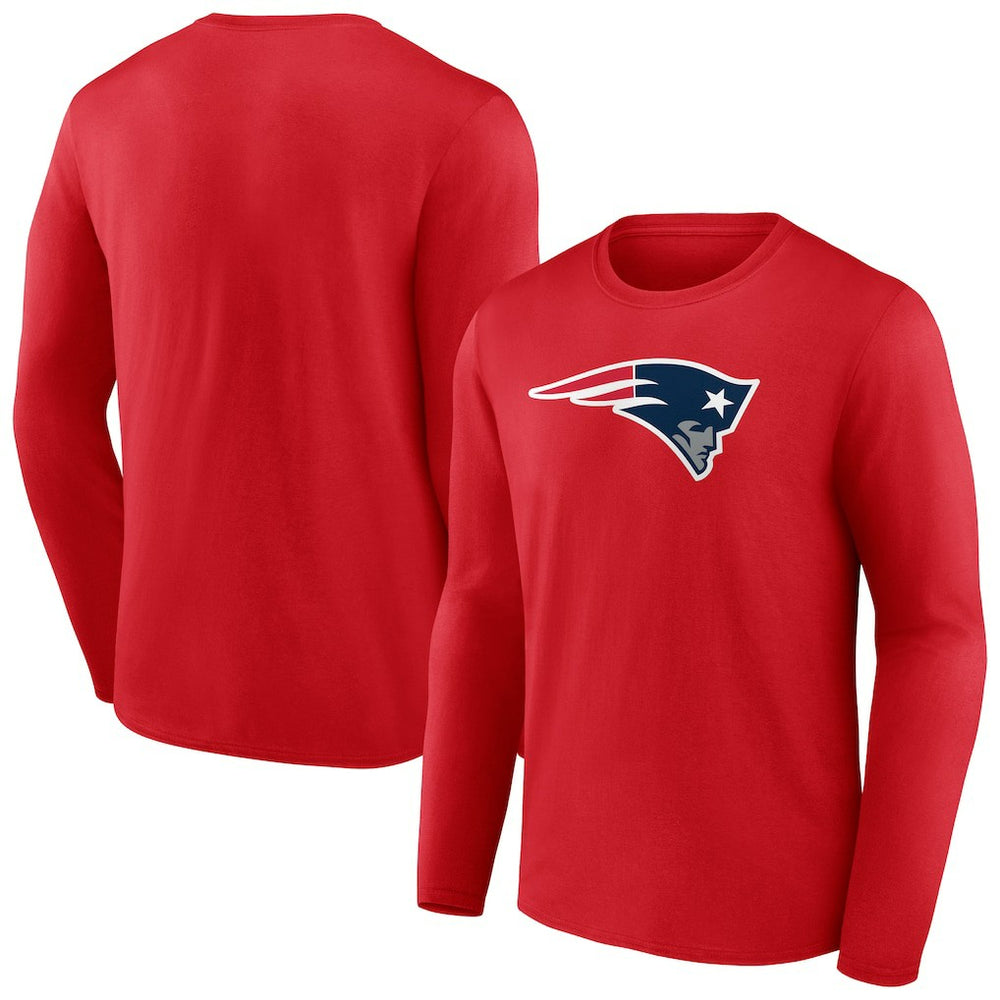 New England Patriots Primary Logo Long Sleeve T-Shirt - Red - NFL