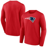 New England Patriots Primary Logo Long Sleeve T-Shirt - Red - NFL