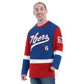 Philadelphia 76ers G-III Sports by Carl Banks Adaptive Rugby Long Sleeve Top Royal