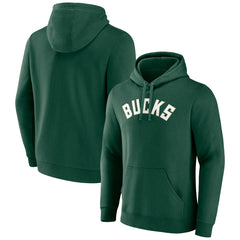Milwaukee Bucks Wordmark Pullover Hoodie Hunter Green