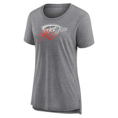 Oklahoma City Thunder Women's Gradient Logo Tri-Blend T-Shirt Gray