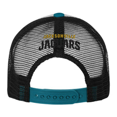 Jacksonville Jaguars Youth Essentials Trucker Adjustable Hat - White/Teal - NFL