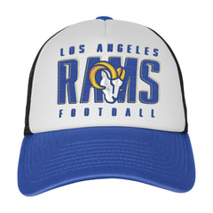 Los Angeles Rams Youth Essentials Trucker Adjustable Hat - White/Royal - NFL