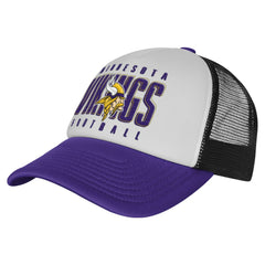 Minnesota Vikings Youth Essentials Trucker Adjustable Hat - White/Purple - NFL
