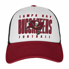 Tampa Bay Buccaneers Youth Essentials Trucker Adjustable Hat - White/Red - NFL