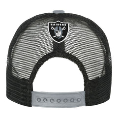 Las Vegas Raiders Youth Modern Fan Trucker Adjustable Hat - White/Silver - NFL