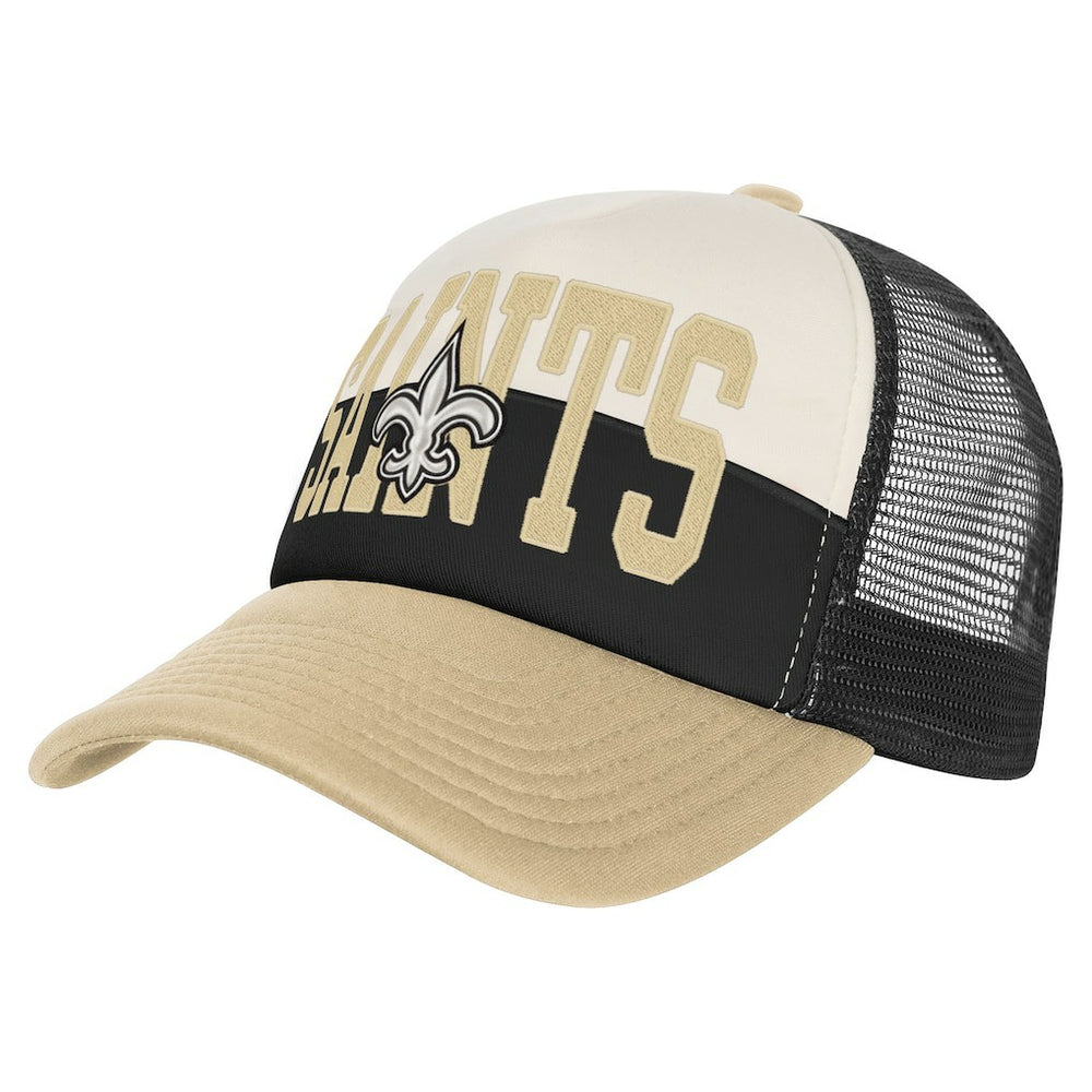New Orleans Saints Youth Modern Fan Trucker Adjustable Hat - White/Gold - NFL