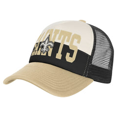 New Orleans Saints Youth Modern Fan Trucker Adjustable Hat - White/Gold - NFL