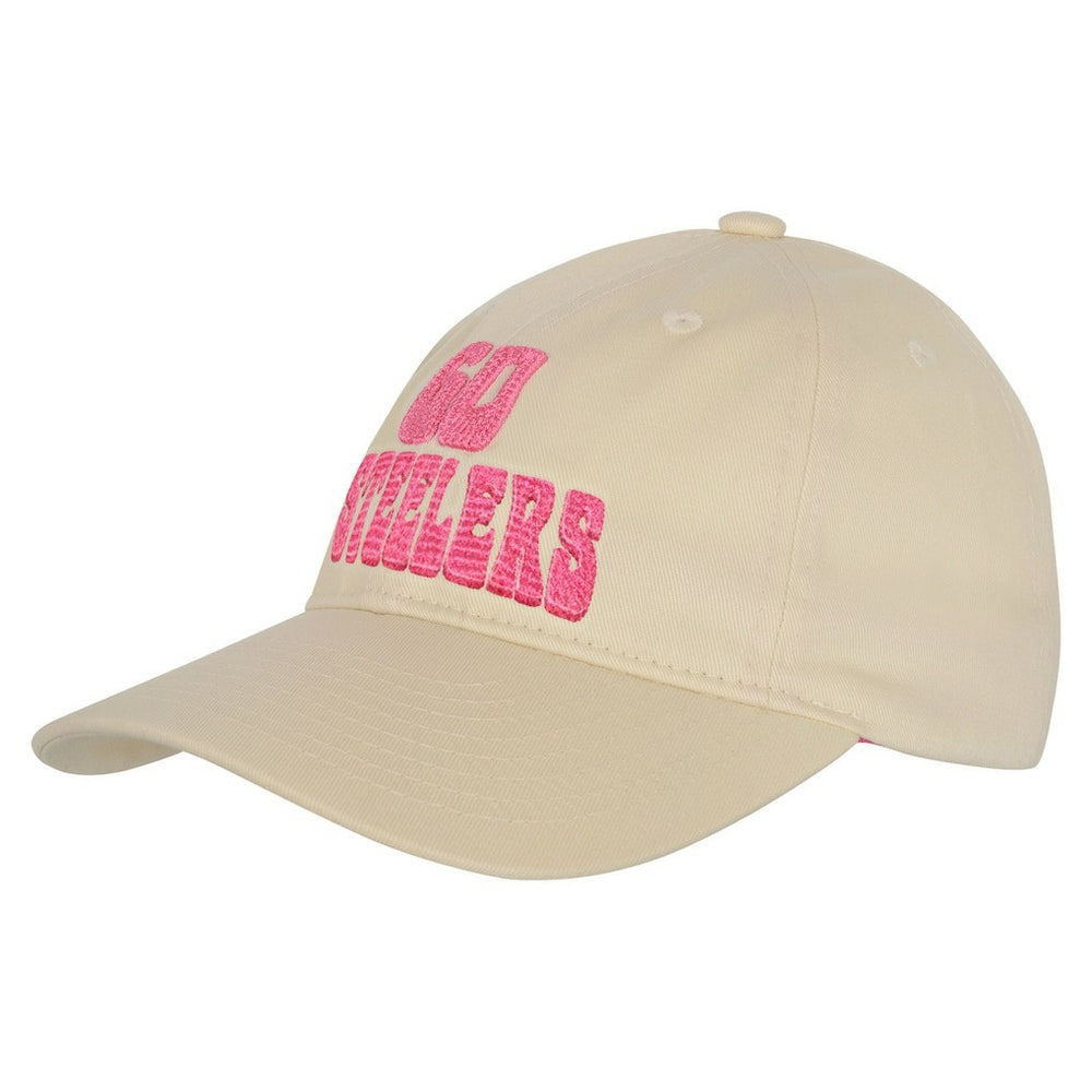 Pittsburgh Steelers Outerstuff Girls Youth Blitz Adjustable Hat - Cream - NFL