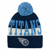 Tennessee Titans Outerstuff Youth Modern Fan Cuffed Knit Hat with Pom - Navy - NFL