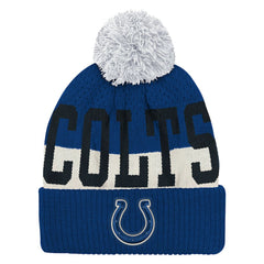 Indianapolis Colts Outerstuff Youth Modern Fan Cuffed Knit Hat with Pom - Royal - NFL