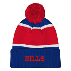 Buffalo Bills Outerstuff Girls Let's Play Cuffed Knit Hat with Pom - Royal - NFL