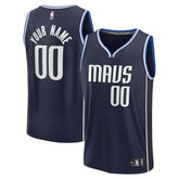 Fanatics Dallas Mavericks Fast Break Custom Jersey Statement Editi- Navy