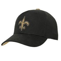 New Orleans Saints Outerstuff Youth Team Pre-Curved Adjustable Hat - Black - NFL