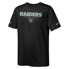 Las Vegas Raiders Youth Sideline Team Issue T-Shirt - Black - Nike