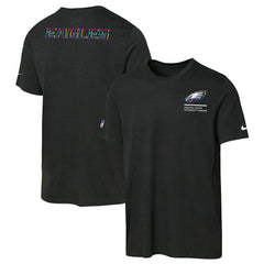 Philadelphia Eagles Youth 2025 NFL Crucial Catch Tri-Blend Dri-FIT T-Shirt - Black - Nike